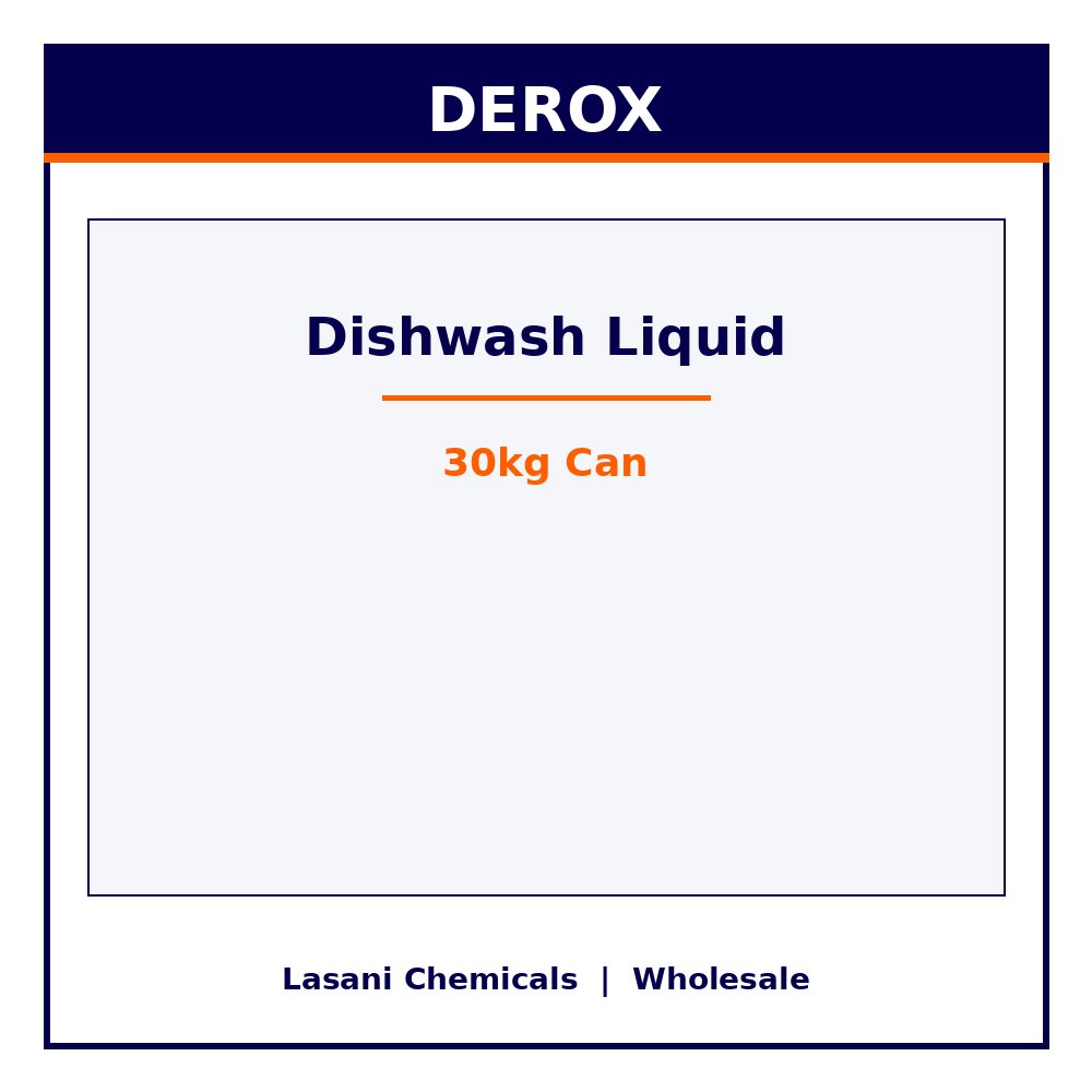 Derox Dishwash Liquid 30kg Can